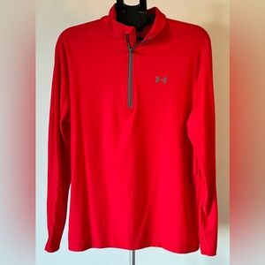 Under Armour Red Quarter-Zip Pullover Shirt